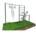 Outdoor Kraftstation Klimmzugstange Barren Dipstation Pull Up Bar Raupenstange Leiter Sprossenwand Stangen Draußen Bis 250 kg ZO7-60