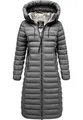 REPUBLIX Damen Gefütterte Winter Jacke Mantel Parka mit großer Kapuze RJ-8022 Dunkelgrau M