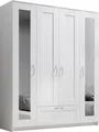 Kleiderschrank HARPER BODMIN BHT 156x191x50 cm weiß Drehtürenschrank