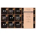 MAGIC by Inge Weihnachtsbaumkugel, Weihnachtskugeln Glas 6cm Sterne Motiv 15 Stück - Ebony Black schwarz
