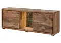 MASSIVMOEBEL24.DE | TV-Board Akazie 175x40x63 Natur lackiert BARK #111
