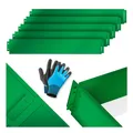 KESSER Rasenkante Beeteinfassung Beetumrandung 5m 10m 15m 20m 25m 30m 35m 40m 45m 50m 100x14cm oder 100x18cm Beetbegrenzung Rasenbleche Mähkante Metall Palisade Beet Rasen. Inkl. Handschuhe