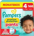Pampers Premium Protection Pants Größe 4, 168 Windeln, 9kg-15kg, 360° Passform