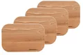 Schneidebrett 4er-Set Buchenholz NATUREHOME 23 x 15 cm – Frühstücksbrettchen aus nachhaltigem Naturholz, handgefertigte, robuste & pflegeleichte Küchenbretter, vielseitig für Brot, Gemüse & Küche