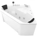 AcquaVapore by Sandra Jentho Whirlpool, Weiß, Glas, Kunststoff, Metall, Dreieckig, 135x62x135 cm, CE, Badezimmer, Baden & Duschen, Badewannen