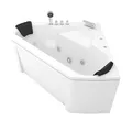 AcquaVapore Whirlpool-Badewanne Whirlpool Pool Badewanne Wanne W02-TH-ALL 135x135cm, (1-tlg), mit Ablaufgarnitur
