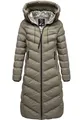REPUBLIX Damen Gefütterte Winter Jacke Mantel Parka mit großer Kapuze RJ-8025 Olive M