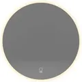 HOME DELUXE - LED-Spiegel SILA - 80 cm - Rund - 3 verschiedene Lichtfarben - Antibeschlagssystem - 38 Watt Gesamtleistung I Wandspiegel Badspiegel ... - Transparent