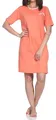 Normann Damen Kurzarm Nachthemd Sleepshirt in edler Optik - auch in Übergrößen, Farbe:orange, Größe:40/42