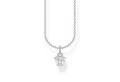 THOMAS SABO Kette mit Anhänger KE2105-051-14 Halskette mit Anhänger Herz Weißer Stein Silber