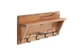 DESIGN DELIGHTS Wandgarderobe WANDGARDEROBE MIT REGAL "VINTAGE", 60x26cm (BxH), Kleiderhaken, 01