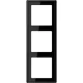 Jung LS983SW Rahmen 3-fach, senkrechte und waagerechte Montage, Duroplast, LS 990, schwarz