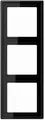 Jung Rahmen LS983SW 3-fach, Waagerechte und Senkrechte, Duroplast, IP44, Schwarz