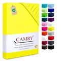 Camry Spannbettlaken 140x200cm - 160x200cm Gelb Baumwolle Bettlaken Jersey Spannbetttuch Oeko-Tex