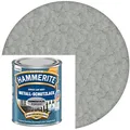 Hammerite Rostschutzfarbe Metall-Schutzlack, 3in1, Hammerschlag, silbergrau, glänzend, 2,5l