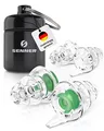 Senner MusicPro - Gehörschutz Ohrstöpsel Konzert, Festival, Musik und Party - Gehörschutz für Musiker, mit Schlüsselanhänger - Hi-Fi Gehörschutzstöpsel Earplugs | SNR 19 dB, transparent/grün