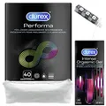 Durex aufregendes Erotik-Set mit Performa Kondomen 40 Stück, Intense Orgasmic Gel 10ml & Accessoirces für Paare