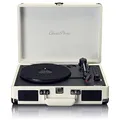 Lenco Classic Phono TT-115 Plattenspieler - Kofferplattenspieler - Bluetooth - USB - 3 Geschwindigkeiten - Direktaufnahme auf USB ohne PC - Riemenantrieb - creme