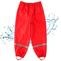BMS Regenbundhose, wasserdicht für Mädchen in Rot Größe 140