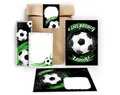 JUNAPACK Einladungskarten Fußball zum Geburtstag Einladungen Karten mit Umschlägen Mitgebsel, Mitbringsel Set Fussball Gastgeschenke zum Kindergeburtstag