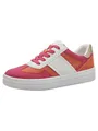 MARCO TOZZI Damen Sneaker flach mit Dicker Sohle Vegan, Mehrfarbig (White/Berry), 37 EU
