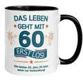 60 Geburtstag Frau Mann Tasse | Die ersten 60 Jahre meiner Kindheit | Lustige Kaffeetasse mit Spruch zum 60. Geburtstag | 60ter Geburtstag - Witziges Geburtstagsgeschenk Mama Papa Freund Freundin