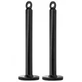 2 x Gewichtsplatte Ladestift 320 mm - Hantelscheiben Halterung aus Stahl | Langhantelplatte - Weight Plate Loading Pin | Workout Gewichte Hubhalter | Scheibenaufnahme | Fitness Gewichtsständer