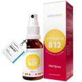 Mediakos GmbH Vitamin B12 + B6 + 600 µg Folsäure - Vital Spray, mit Bakterienkulturen für Energie, Nerven, Psyche und Kinderwunsch à 50 ml
