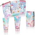 BRUBAKER 4 tlg. Mädchen Einhorn Körperpflege Set in Kosmetiktasche Beauty-Bag