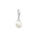 THOMAS SABO Charm-Anhänger weiße Perle Silber 925 Sterlingsilber