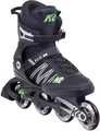 K2 Skates Herren Inline Skates F.I.T. 80, Black - Green, 30E0873.1.1.100