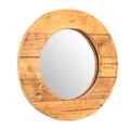 RUNDER WANDSPIEGEL "RONDO" | Massivholz, 50cm | Holzspiegel, Flurspiegel