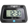 Parkwächter V0 Parkscheibe digital, elektronische Parkuhr, automatische digitale Parkscheibe gemäß Straßenverkehrsordnung, digitale Parkscheibe für das Auto, schwarz, 111x72x25 mm