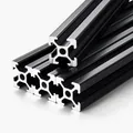 VEVOR 10er Set Aluprofil 2000 mm T-Nut 2020 Aluminium Profil, eloxierte Linearschiene nach europäischem Standard, Nutenprofil für 3D-Drucker, CNC-Maschine DIY, Lasergravur, Schwarz