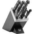 ZWILLING Gourmet 7-tlg, Selbstschärfender Messerblock, Schwarz