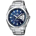 Quarzuhr CASIO EDIFICE, blau (silberfarben, blau), Armbanduhren, Herren, Armbanduhr, Herrenuhr, bis 10 bar wasserdicht, Datum, Wochentag