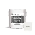 Linea Natura 3in1 Lacklasur, Beizeffekt und Versiegelung | für Möbel, Parkett und Treppen (2,5 L, Weiß)