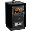 JUSTUS Festbrennstoffherd "Rustico-50 2.0", schwarz, Emaille, 7 kW