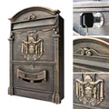 Briefkastenanlage Nostalgie antik Design Gold Wandbriefkasten Box Briefkasten