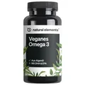 natural elements Omega 3 aus Algenöl – 90 Kapseln – mit hochwertigem EPA und DHA in Triglycerid-Form