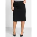 Sheego A-Linien-Rock Bleistiftrock . schwarz 58