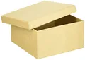GLOREX 6 2022 125 Quadratbox, Pappe, Natur, 12.5 x 12.5 x 6.5 cm