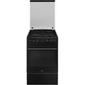Amica SHEG 904 000 SM, Freistehender Herd, Schwarz, Tasten, Drehregler, LED, Gaskochfeld, 4 Zone(n) - Schwarz