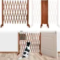 Stimo Hundezaun Türschutzgitter Absperrgitter 30-117cm Hund Schutzgitter Treppen Schutz Sicherheits Türgitter Zaun - Braun