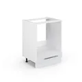 Vicco Herdumbauschrank Fame-Line, Weiß Hochglanz, 60 cm ohne Arbeitsplatte, zur Kombination mit weiteren Modulen der Fame-Line Serie