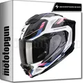 SCORPION INTEGRALHELM FÜR MOTORRAD EXO-1500 AIR SLEEK WEISS SCHWARZ ROSA XS