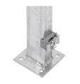Alberts 677930 Zaunpfosten mit Platte und Klemmlasche | feuerverzinkt | Länge 1100 mm | 60 x 40 mm