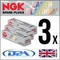 3x NGK PLFER7A8EG (94833) Laser Platinum Zuendkerze