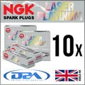 10x NGK PLFER7A8EG (94833) Laser Platinum Zuendkerze
