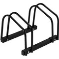 Relaxdays Fahrradständer Stahl Schwarz für 2 Fahrräder Bodenmontage 27 cm x 40,5 cm x 33 cm 2 kg